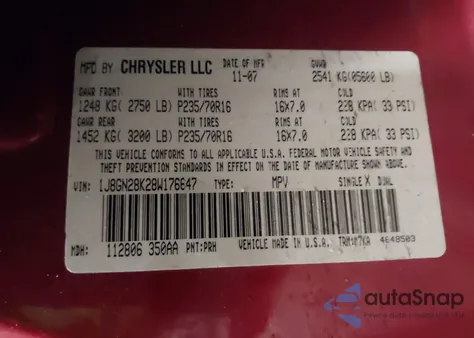 2008 Jeep Liberty Sport z USA, uszkodzony, nr VIN 1J8GN28K28W176647